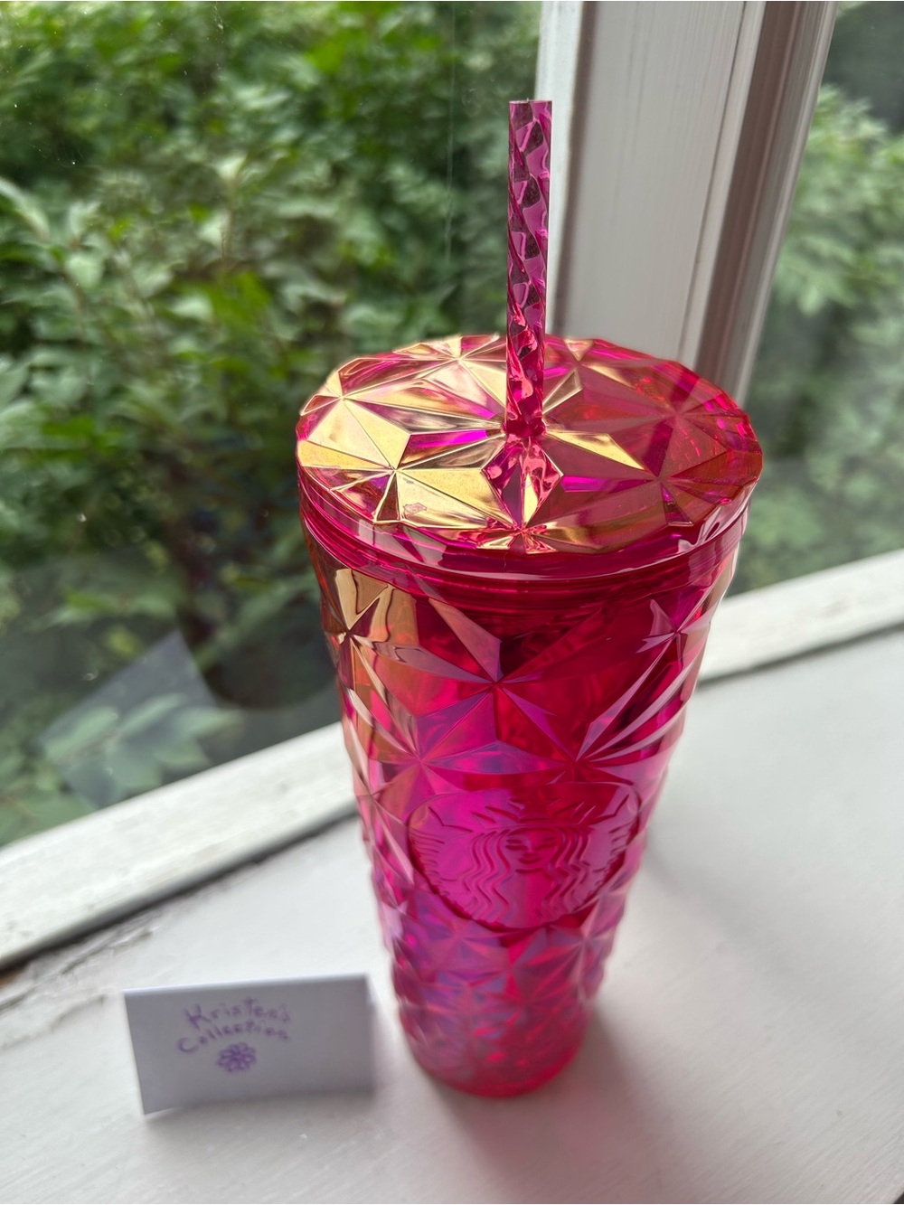 STARBUCKS Magenta Fire Tumbler 🩷🔥🪩
